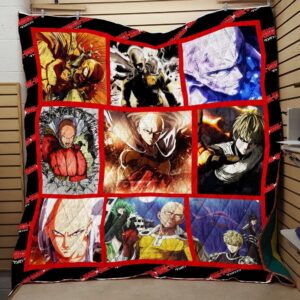 One Punch Fight Man Quilt V8  Quilt
